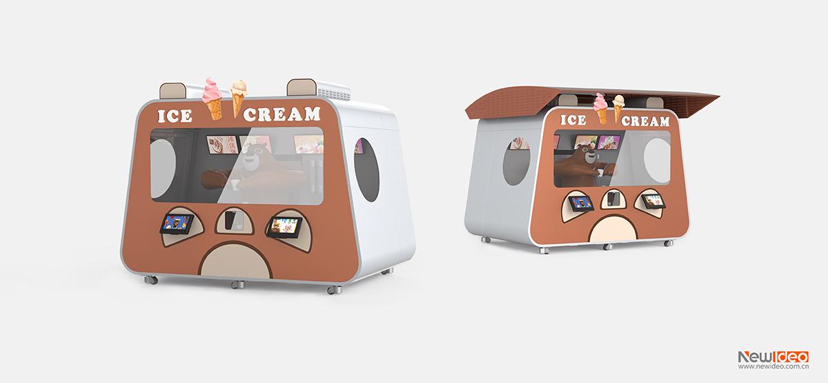 工业设备冰淇淋无人自助售卖机设计