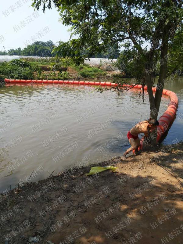 河道拦垃圾浮体夹钢丝绳拦污网浮筒