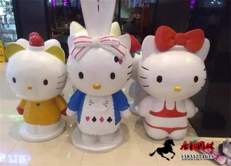 hello kitty雕塑 玻璃钢KT猫雕塑