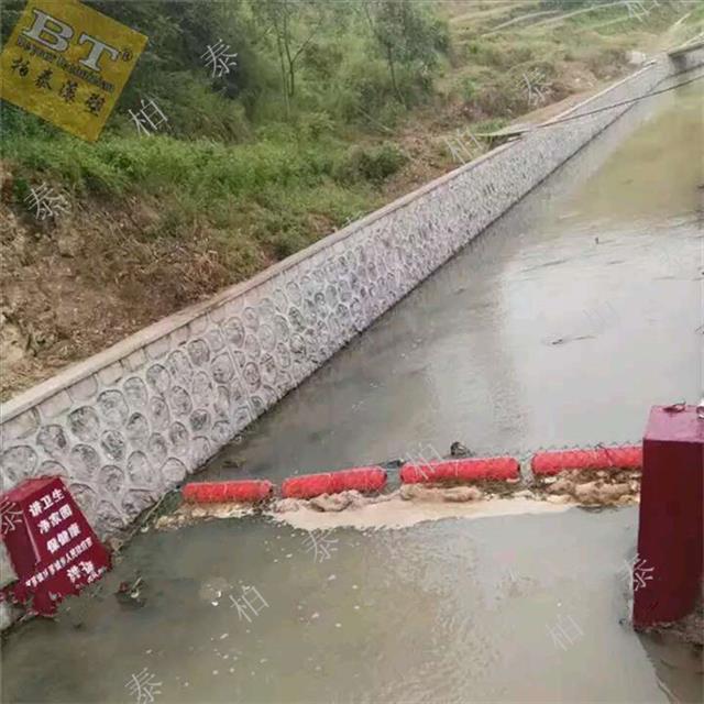 拦截河道漂浮物效果 电站拦污漂浮筒