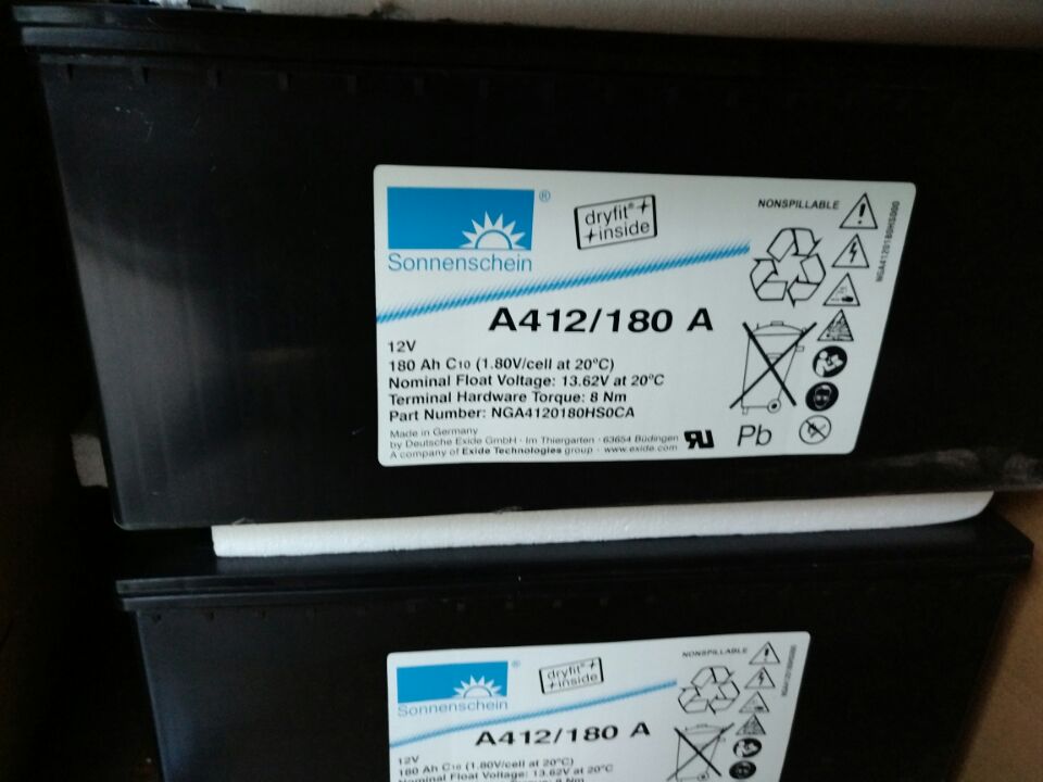 库存德国阳光蓄电池A412/180A报价