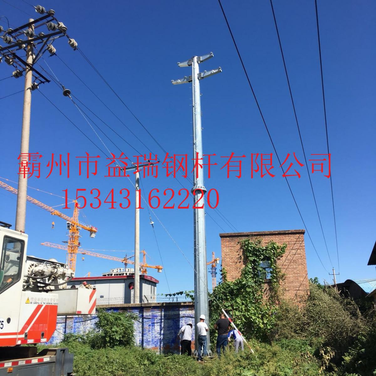 热镀锌10kv直线钢杆 35kv66kv电力钢杆