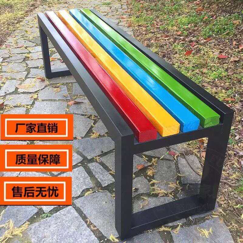 公园长凳实木平凳铸铝长条凳生产厂家定制销售