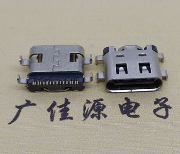 卧式USB Type-C单排SMT16PIN沉板式母座