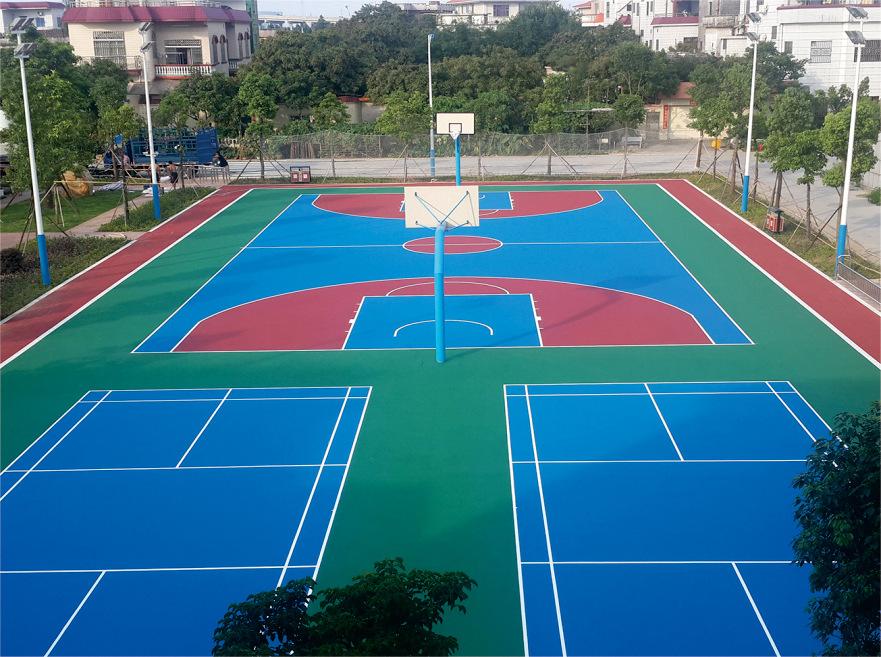 广西建造一个塑胶篮球场要多少钱?
