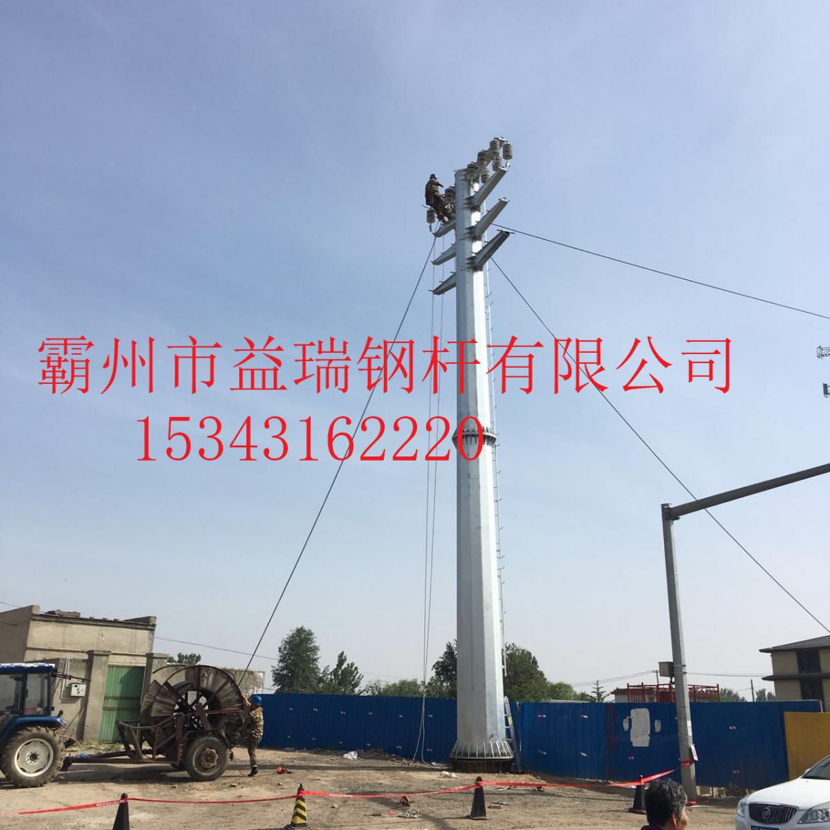 内蒙古电力双回路直线钢杆 10kv35kv耐张钢杆