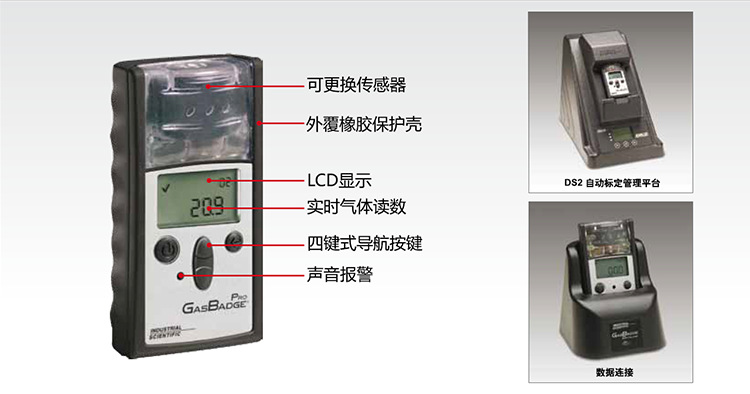 美国ISC英思科GB60便携式单气体检测报警仪，煤安认证气体检测仪