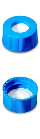 waters186005828浅蓝色12 x 32mm盖帽和PTFE /硅酮隔垫，用于LCMS认证的