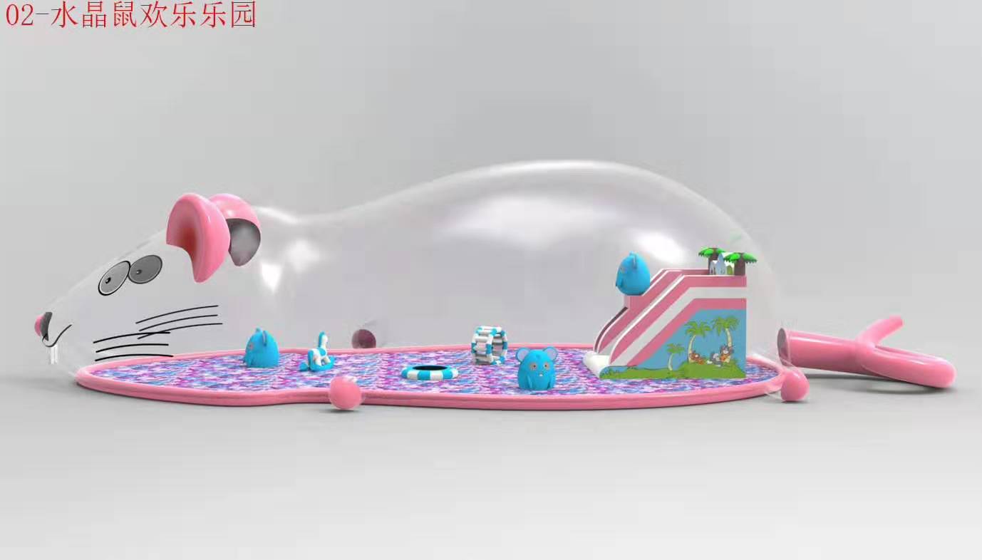 现货粉色鼠主题乐园出租地产开业游乐王国粉鼠气模出租