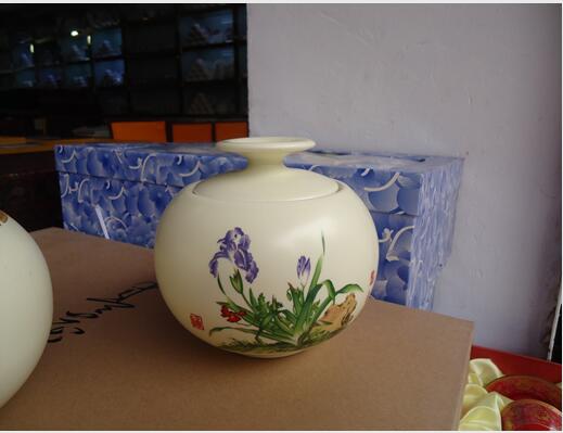 惠蘭飘香球形陶瓷茶叶罐新款高档通用茶叶罐定制批发