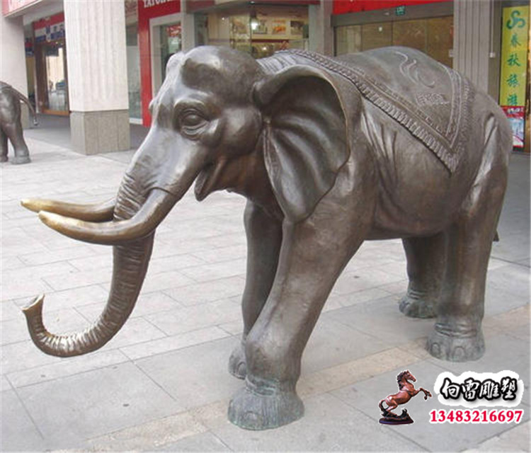 铸铜大象雕塑，铜雕大象