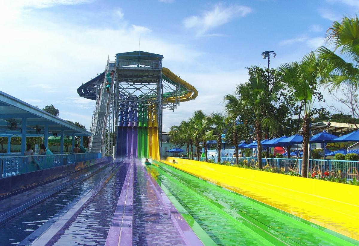 彩虹竞赛滑梯/大型游乐设施/玻璃钢滑道/水上滑梯/水上乐园设备