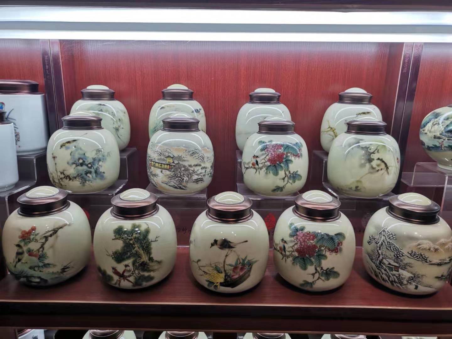 陶瓷茶叶罐大小号密封罐景德镇陶瓷茶叶罐厂家