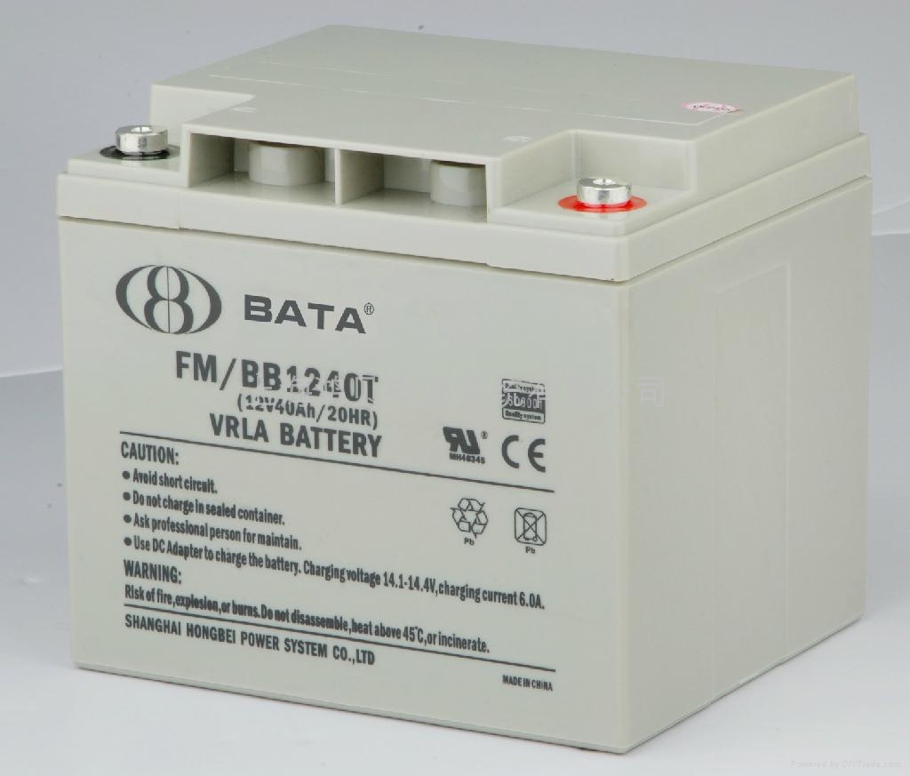 鸿贝BATA蓄电池FM/BB1240T 12V40AH/20HR电动工具