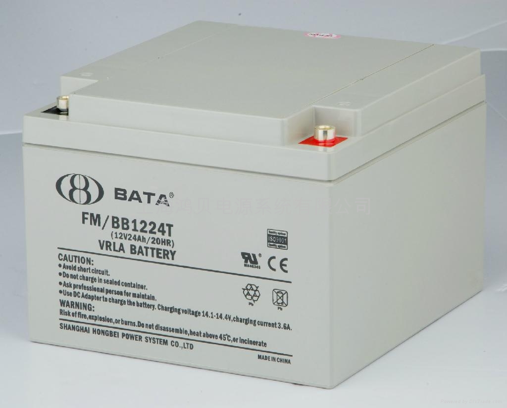 鸿贝BATA蓄电池FM/BB124 12V4AH/20HR应急系统