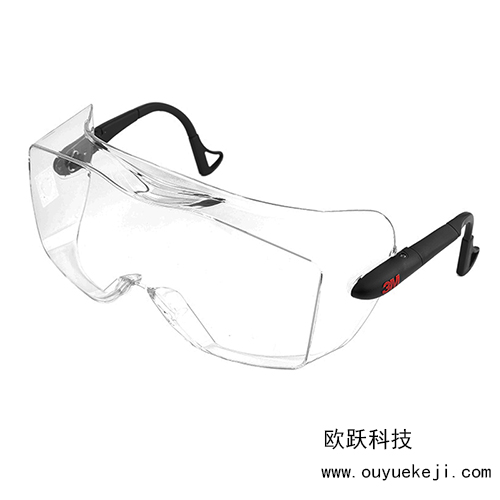 3M 12308 防护眼镜 实验室护目镜 防雾防尘防沙防刮擦防风带近视镜