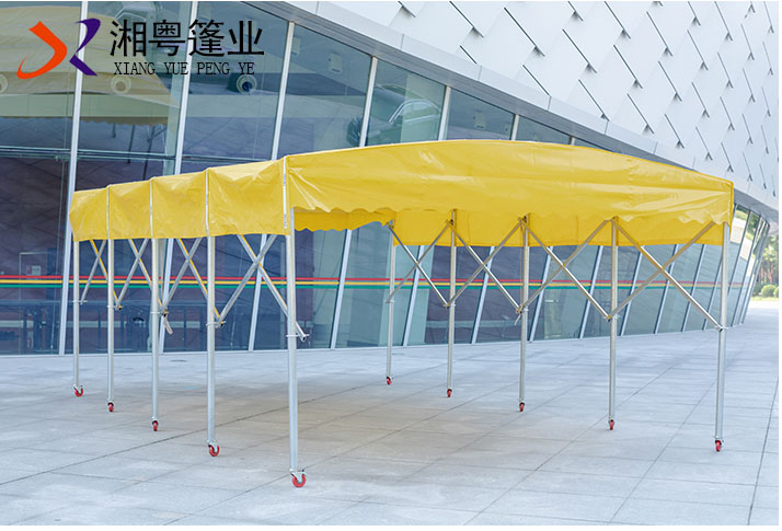 吉林龙潭厂家批发伸缩移动雨棚镀锌钢管伸缩式遮阳篷
