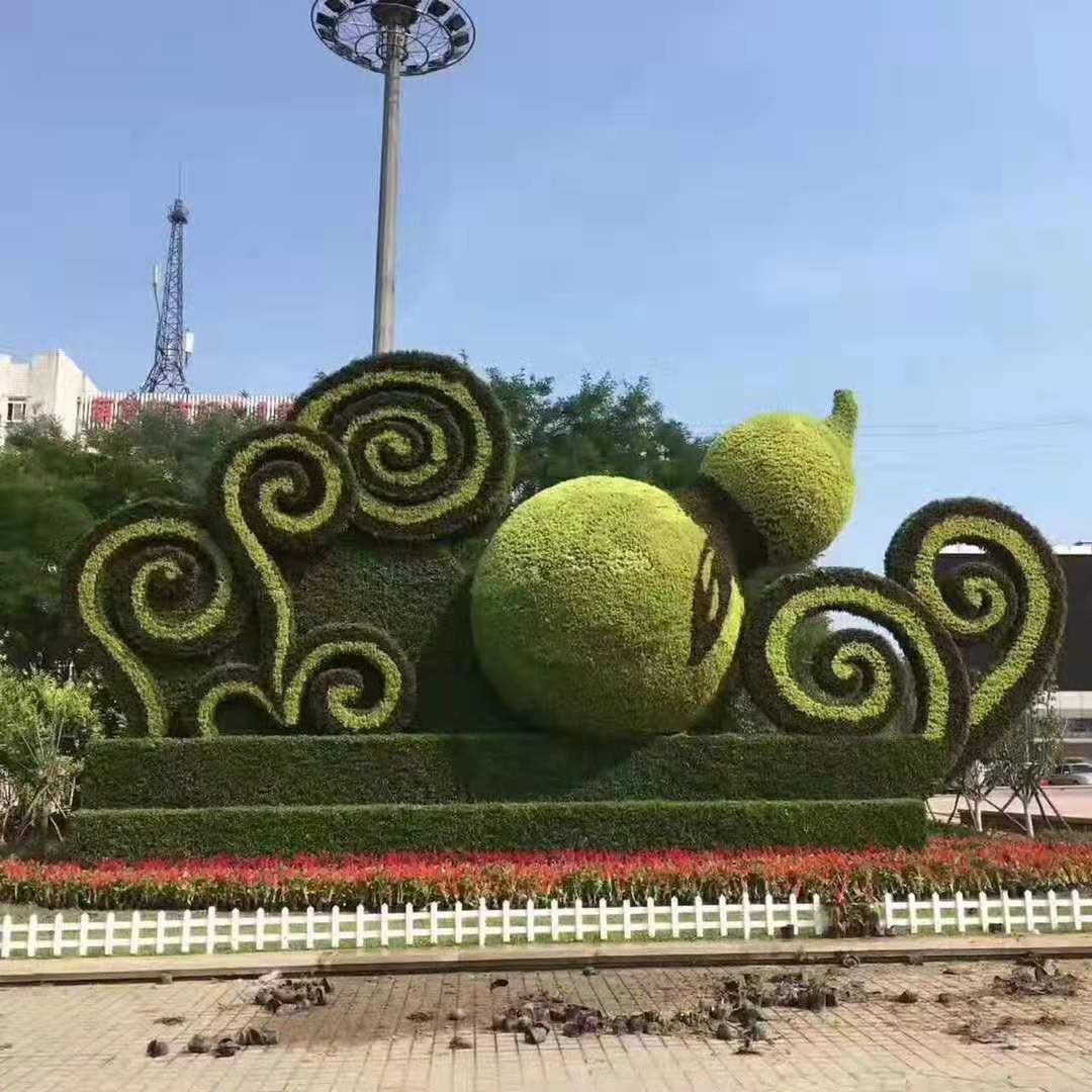 仿真草材质景观摆件-仿真植物绿雕-广场植物景观制作