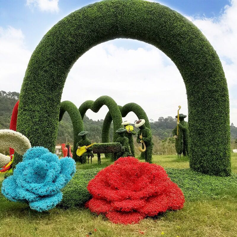 四川景区植物景观立体雕塑制作 现售节庆雕塑