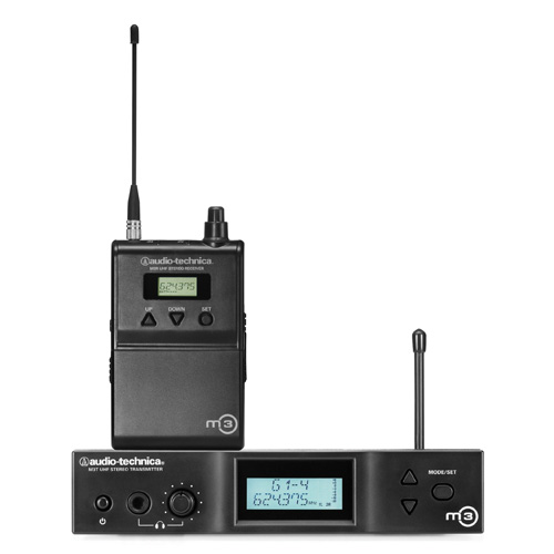 AUDIO-TECHNICA铁三角 M2/M3无线返听系统 舞台监听耳机话筒