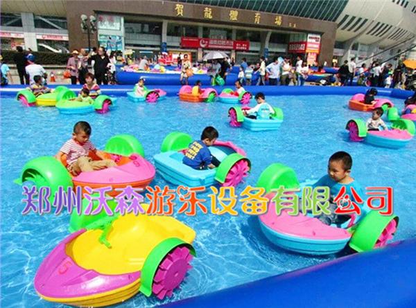 贵州遵义儿童水上手摇船公园游乐嗨不停