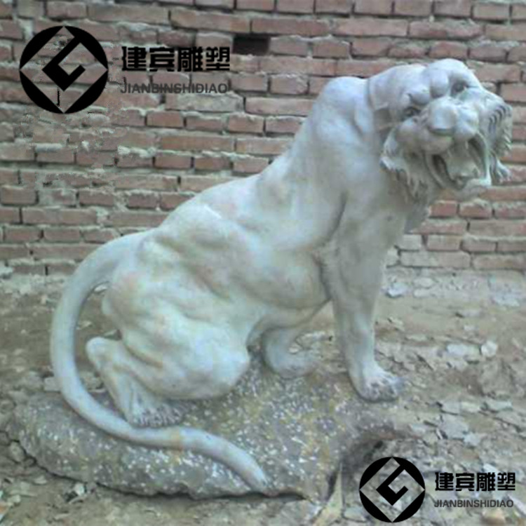 石材猫科动物雕塑虎豹石雕加工定做