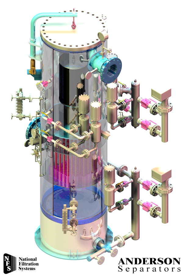 Anderson internal steam drum separator