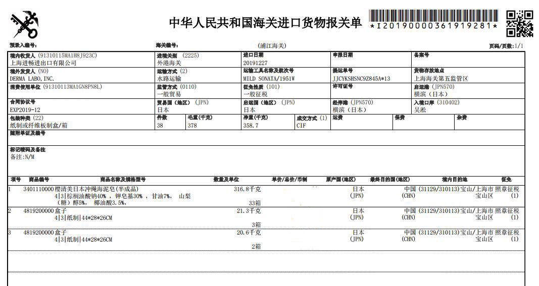 进口土耳其香皂报关申报流程