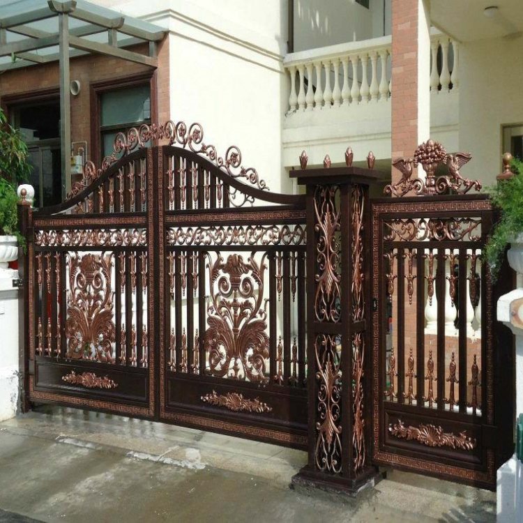小区隔离栏济南市中区庭院铝艺大门尺寸标准