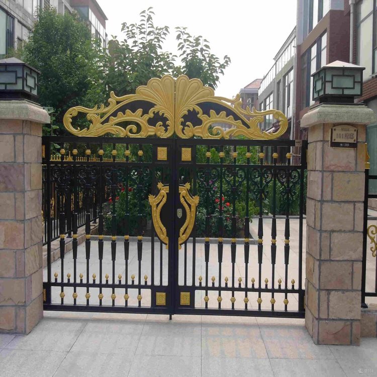 铝艺护栏型材振安区欧式庭院大门制造厂家