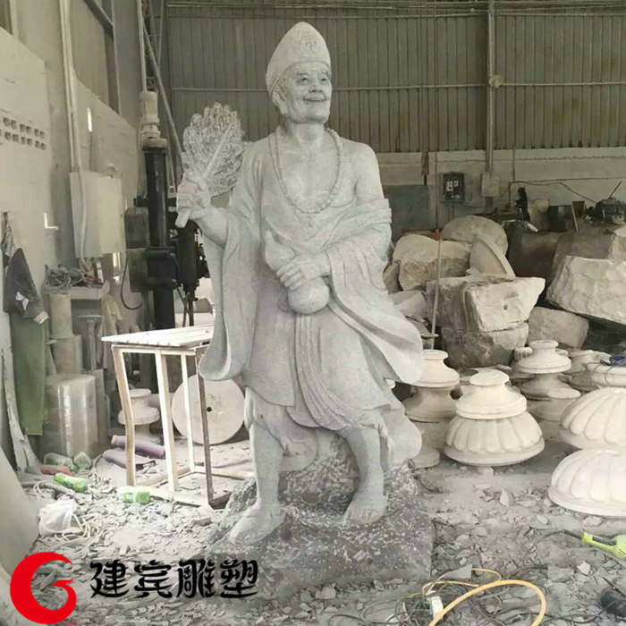 石头济公活佛雕像道济和尚石雕厂家