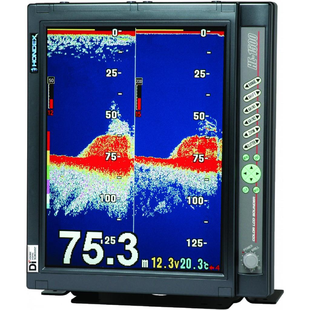 原装海马HE-1500-DI探鱼器 15寸同频双屏幕显示器