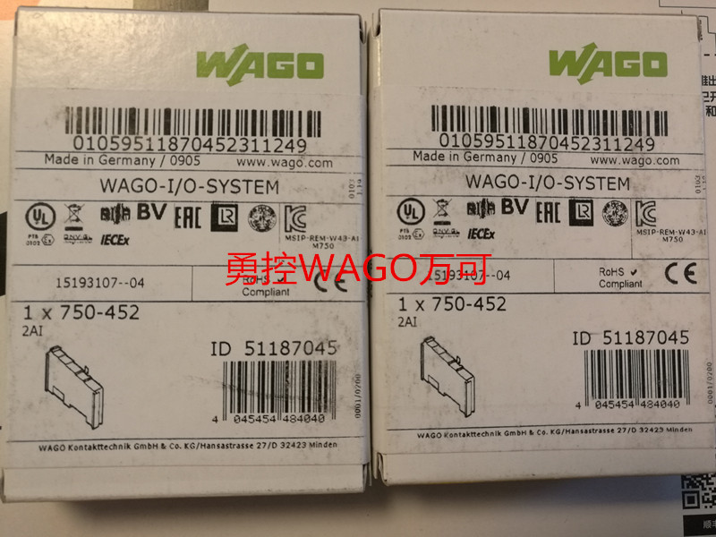 WAGO 万可模块750-400 750-402