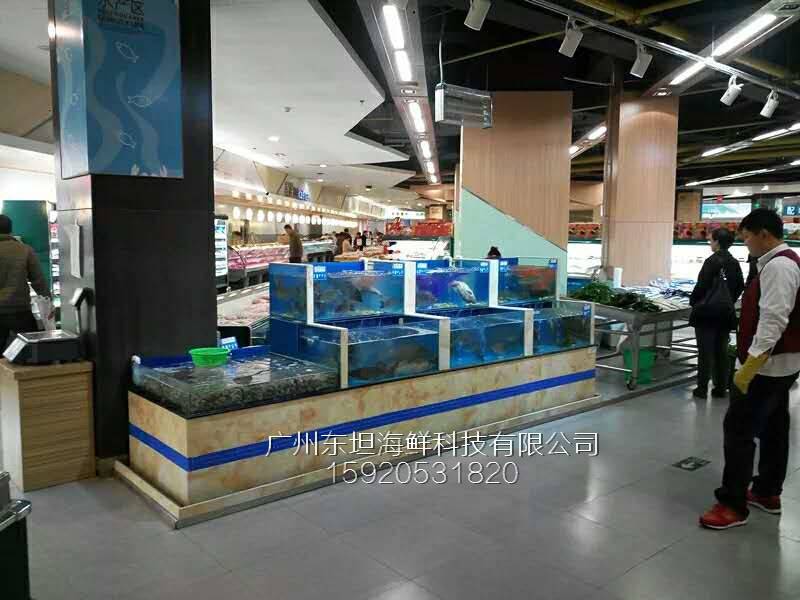 海珠南洲海鲜池设备-海鲜池循环水系统-广州超市海鲜池订做