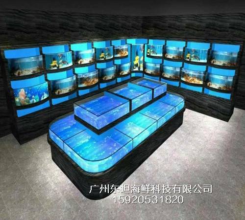 天河珠吉海鲜池设计制作-海鲜池配置-广州大排档海鲜鱼池
