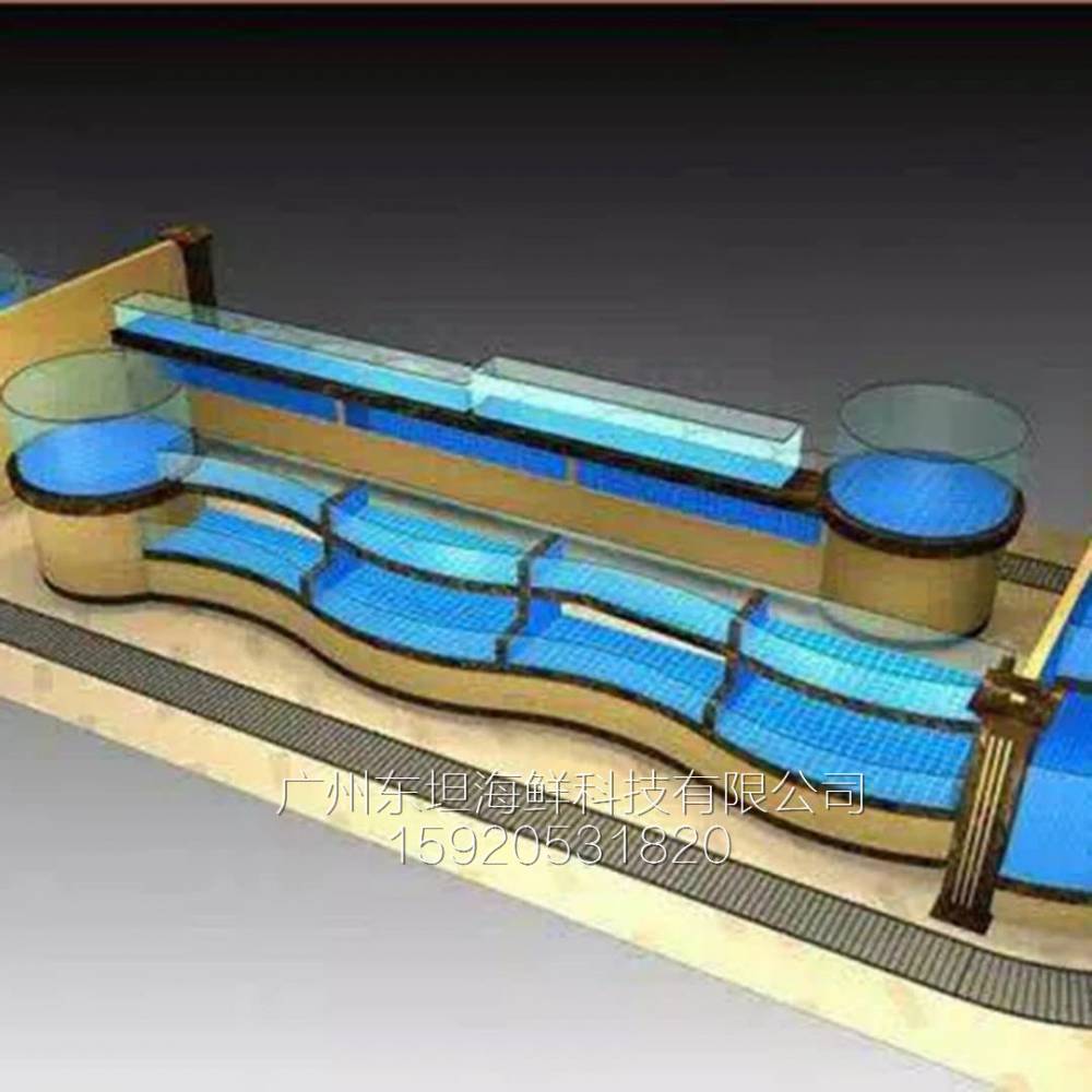 广州福和海鲜鱼池制冷维修-海鲜池一体机-广州三层海鲜玻璃鱼池