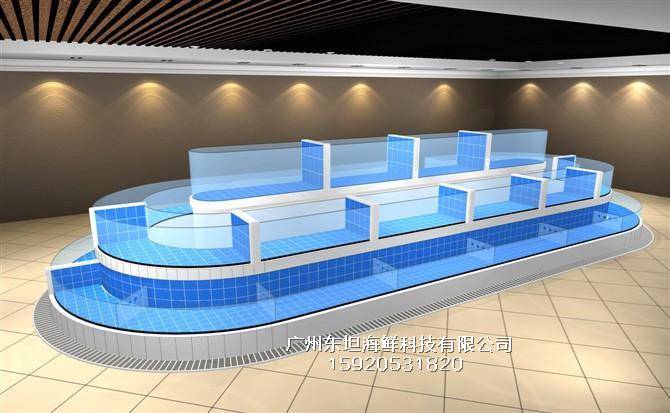 广州官洲海鲜池安装-海鲜池制冷系统-广州三层海鲜玻璃鱼池