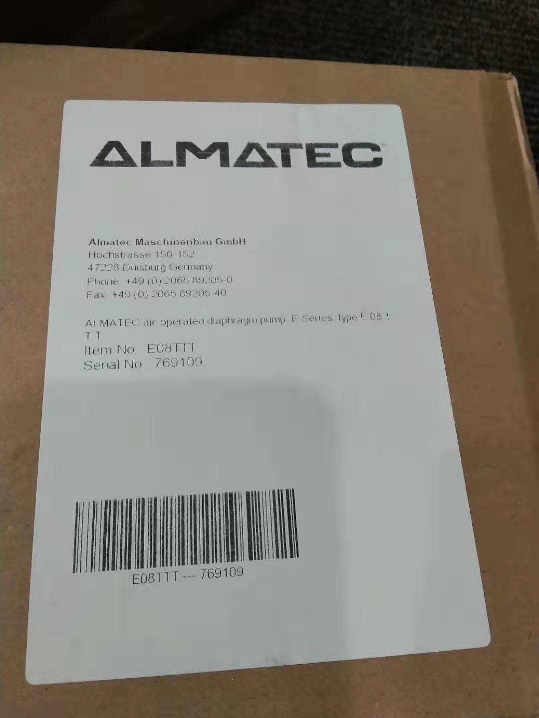 ALMATEC气动隔膜泵