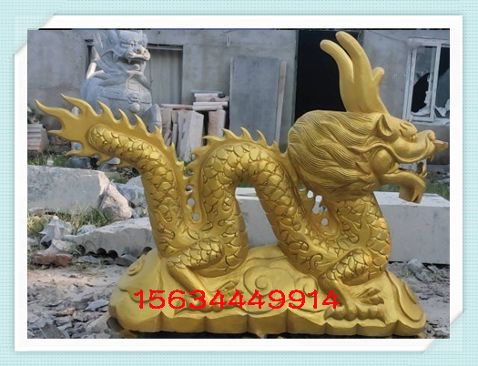 济宁石雕金龙生产厂家 汉白玉石材龙雕像造价