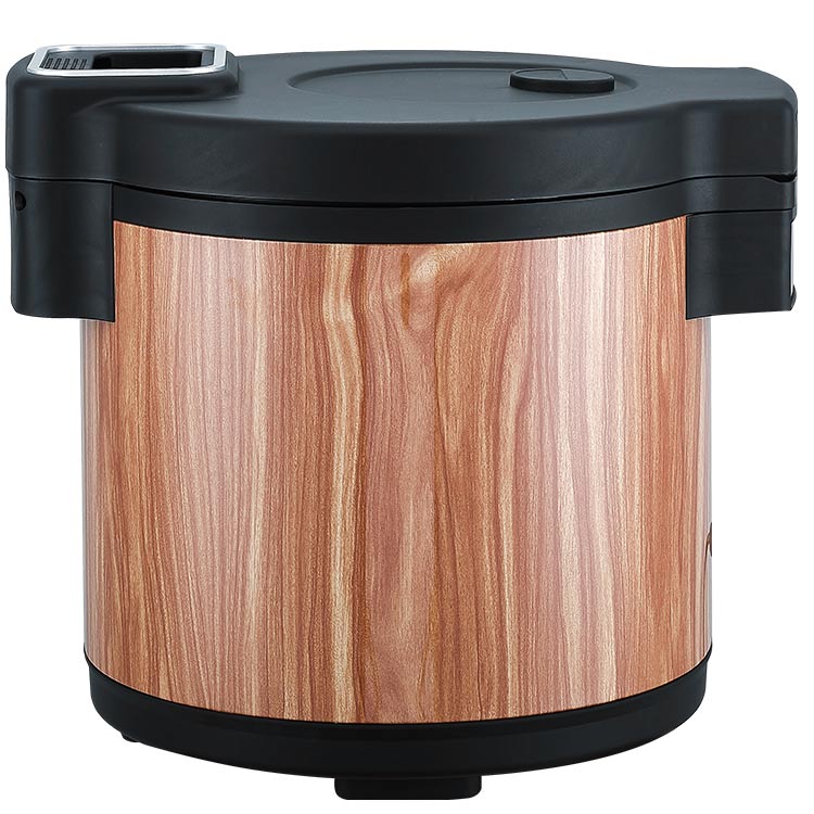 不锈钢保温桶 商用保温饭盒木纹保温饭桶双层电热保温厂家直销