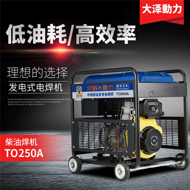 250A柴油发电电焊机重量轻