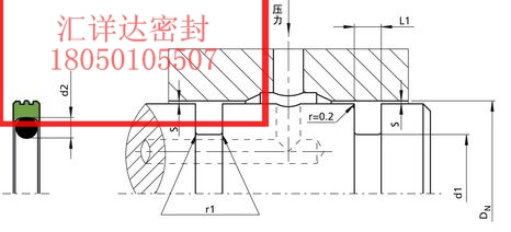 进口孔用格莱圈孔用格莱圈尺寸表